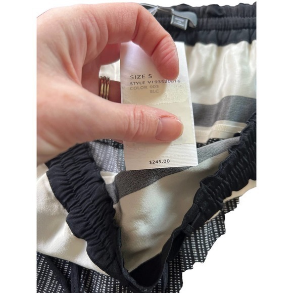 Vince Mixed Stripe‎ Print Silk Shorts NEW Size S - Picture 3 of 6